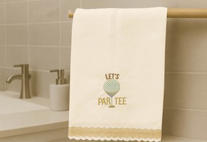 Let’s Partee Linen Guest <b>Towel</b>, Funny <b>Golf</b> Hand <b>Towel</b>, Absorbent Linen Cotton Bathroom Kitchen Decor - Product Image 3