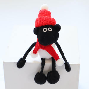 2025 nueva nariz oveja Animal relleno llavero de peluche Super suave Animal de granja llavero de felpa peluche oveja encanto llavero lindo - Product Image 3