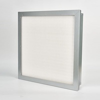 Filtro HEPA plisado H13 H14 U15 U16 U17 de alta temperatura para cuartos limpios de laboratorio personalizados, con marco de acero galvanizado y filtro de caja de papel