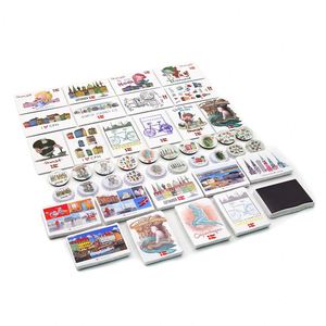 Recuerdos Personalizados de Dinamarca, Juego de 24 Piezas, Artesanía Metálica Turística, Resina, Imán para Refrigerador con Impresión - Product Image 2