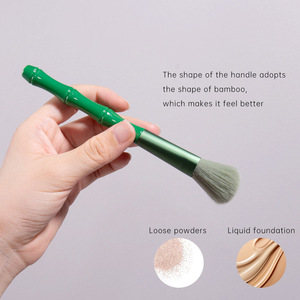 Venta caliente princesa Rosa pelo sintético cara maquillaje pinceles doble cabeza conjunto 10 Uds plano y ventilador para corrector delineador de ojos al por mayor - Product Image 4