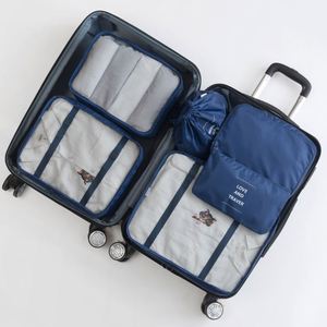 8 PCS Lightweight Waterproof Foldable Mesh Packing Cubes <b>Suitcase</b> Organizer Functional Travel Luggage <b>Storage</b> Bags - Product Image 5