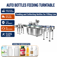 Table de collecte en acier inoxydable avec plateau tournant d'alimentation rotative pour bouteilles multi-tailles personnalisées