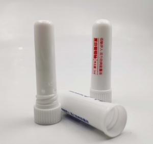 Échantillon gratuit de bâton d'inhalateur nasal en plastique vierge, tube d'inhalateur d'huile essentielle d'aromathérapie avec bouchon en caoutchouc - Product Image 2