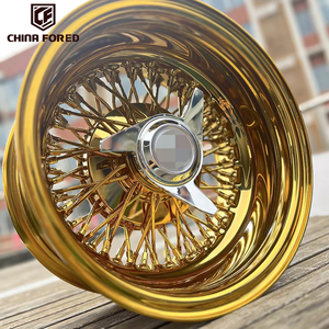 Roues CF 13x7 14x7 15x7 roues à rayons dorés chromés roue forgée pour cadillac thunderbird chevrolet voiture vintage - Product Image 5