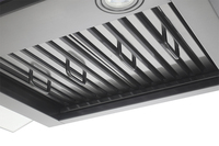 Hotte professionnelle avec filtre à déflecteur en acier inoxydable, hotte de cuisinière en forme de T, 90 cm