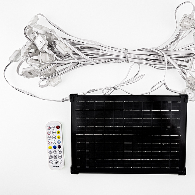 Permanent Christmas Lights Solar Energy RGB Led Point Light for Holiday Atmosphere Decoration