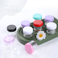 Pot en plastique PS vide pour crème cosmétique, fabrication OEM, avec logo personnalisé, pot à paillettes, mini pot