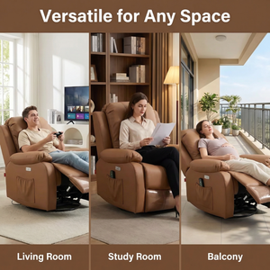 Fauteuil inclinable électrique de loisirs en <span class=keywords><strong>cuir</strong></span>, design moderne, dossier réglable, pour salon – Canapé inclinable électrique - Product Image 6