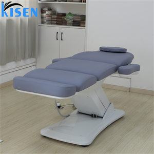 Lit de beauté électrique Kisen Salon Furniture à 3 moteurs, base à colonne unique, lit de massage électrique pour salon et spa avec commande au pied intégrée - Product Image 3