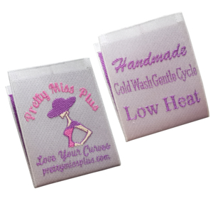 YH-WL-0030 en gros personnalisé privé tissé fond noir taille vêtements marque vêtement tissu étiquettes t-shirt étiquette avec Logo fabricant - Product Image 3