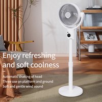 Logo personnalisé Ventilateur de bureau Veilleuse Puissant USB Affichage numérique Mini ventilateur portable Pratique Air Rétractable Refroidissement Rechargeable