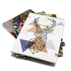 Factory Custom Design Blank 50 Sheets Sketchbook A3 A4 A5 Spiral Drawing Art Sketch Book