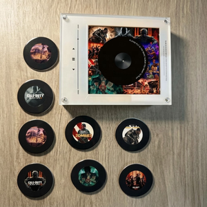 Lecteur de disques vinyles rotatif COD Zombies Left4Dead NFC, décoration musicale en acrylique LED pour salle de jeux - Product Image 1