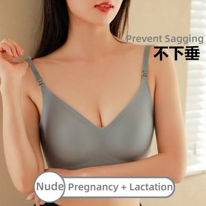 OEM ODM mujeres frente abierto transpirable mujeres íntimo postparto <span class=keywords><strong>sujetador</strong></span> ropa interior <span class=keywords><strong>lactancia</strong></span> maternidad <span class=keywords><strong>Sujetador</strong></span> de <span class=keywords><strong>lactancia</strong></span> sin costuras - Product Image 3