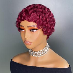 วิกผมแท้ทรงพิกซี่ขนาด 6 นิ้ว ระดับซาลอน 13x4 พร้อมเชือกผูกผมด้านหน้าแบบตัดสำเร็จ ดูแลง่าย ผมแท้เรมี่ - Product Image 3