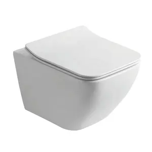 Rimless P-trap Kamar Mandi, Toilet Kamar Mandi Keramik Wc Kloset Air Gantung Dinding