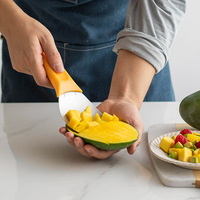 Besafe Roestvrijstalen Watermeloen Mango Cutter Gereedschap Fruit Mango Pitter En Dunschiller Fruit Salade Mes Vork Carving Tool