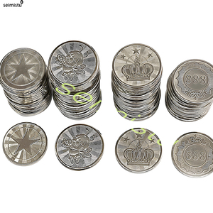 Venta al por mayor personalizado 25mm 23mm 28mm de acero inoxidable Joker Crown fichas de juego barato máquina de juego de monedas de metal - Product Image 3