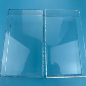 Contenedores cuadrados de cuarzo de laboratorio de fusión en caliente de alta pureza personalizados de varios tamaños
