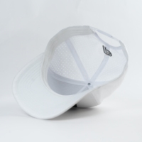 Casquette pour hommes et femmes Casquette de golf avec logo brodé personnalisé à 5 panneaux à séchage rapide et trou découpé au laser imperméable