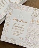 Enveloppe de carte d'invitation de mariage en gros avec logo personnalisé, pochette gaufrée pour carte de vœux avec enveloppe