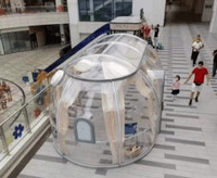 Nouvelle conception de maison bulle, dôme transparent en PC de 2 à 7 m, maison capsule pour l'hébergement touristique, utilisation pour les petites entreprises