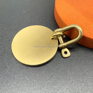 14 ölçer pirinç köpek kimlik etiketi 30mm pirinç toka boş Pet yaka süs damgalama için - Product Image 3