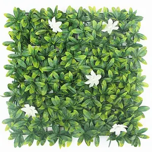 Painéis de plástico artificiais para decoração, venda de caixas de plástico, verde, grama artificial para jardim vertical