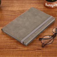 Carnet de planification A5 en cuir PU rigide personnalisable avec pochette et élastique pour la promotion créative des entreprises