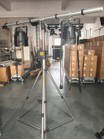 Support de scène robuste à manivelle avec barre en T, tour de levage en aluminium pour projecteurs PAR et projecteurs à faisceau