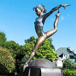 Estatua de Mujer Desnuda de Bronce y Latón de Tamaño Real, Figura de Bailarina Gimnasta, Escultura para Decoración de Jardín Exterior - Product Image 1