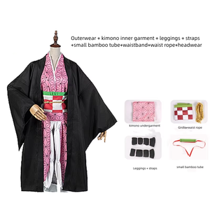 Costume di Halloween per Cosplay <span class=keywords><strong>Anime</strong></span>, Demon Slayer Kimetsu No Yaiba, Tanjiro Kamado, Nezuko, <span class=keywords><strong>Zenitsu</strong></span>, Kimono - Product Image 2