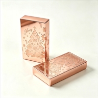 Lingot de cuivre pur à 99,9 % – Idée cadeau de Noël – Logo personnalisé disponible – Bloc de cuivre massif haute pureté – Ornement de bureau de Noël