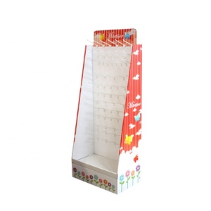 Custom Free Standing Corrugated Hanging Pegboard <b>Display</b> Electronic Products Foldable Paper Cardboard <b>Display</b> Stand with <b>Hooks</b> - Product Image 4
