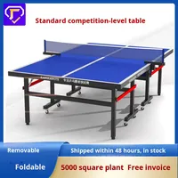 Table de tennis de table pliable avec cadre en filet mobile Table d'entraînement intérieure/extérieure pour usage domestique Matériau MDF Type de sport