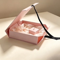 Boîte cadeau pliable magnétique en carton rose de luxe, avec logo personnalisé, écologique, en matériaux recyclés, fermeture magnétique, pour chaussures
