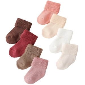 <span class=keywords><strong>8</strong></span> pares de calcetines gruesos cálidos de felpa para bebés, niños y niñas, Otoño Invierno, calcetines para recién nacidos, colores caramelo, estilo de tripulación, antibacteriano - Product Image 5