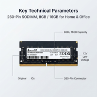 Plug-and-Play DDR4 3200MHz Laptop-RAM 8GB 16GB Original-ICs für Stabile Büro- und Heimnutzung