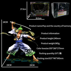 Figura Anime 24cm personalizzata in PVC resina di alta qualità Action & Toy Collection Figure di un pezzo <span class=keywords><strong>bounty</strong></span> Wano Roronoa Zoro Figure - Product Image 6
