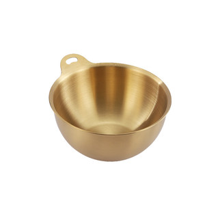 ชามสลัดสแตนเลสมีหูจับ ขนาด 13-17.9 ซม. ชามทำอาหารสำหรับราเมน บะหมี่เย็น และการผสมอาหาร - Product Image 4