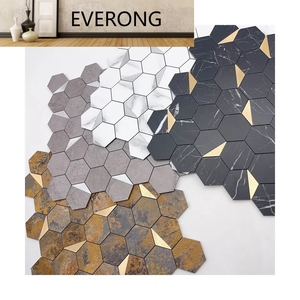 Carrelage auto-adhésif en gros d'usine peler et coller autocollant dosseret carrelage hexagone carreaux de mosaïque - Product Image 3