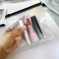 Pvc plastique Ziplock petite Mini pochette noire givrée avec logo pour accessoires bagues autocollants emballage sac à fermeture éclair