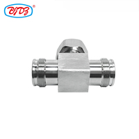 Fabricant 4.3-10 MINI DIN mâle vers double 4.3/10 MINI Din femelle Jack T Type RF Coaxial Adaptateur 3 voies Tee Connecteurs