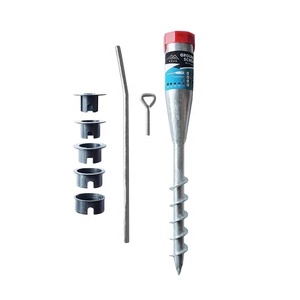 Tornillo <span class=keywords><strong>de</strong></span> Anclaje para Suelo Modelo U, Sin Excavación, para Terraza <span class=keywords><strong>de</strong></span> Jardín, Acero Q235 HDG - Product Image 3