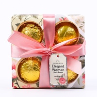Vente en gros Coffret cadeau boules de bain or de luxe personnalisé Aromathérapie Spa Coffret bombe de bain pétillante naturelle biologique