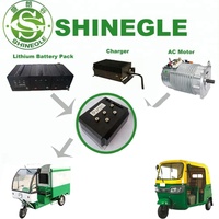 Kit de conversion de tricycle électrique à moteur AC SHINEGLE 4 kW, système de propulsion pour voiture électrique, pièce pour mini-voiture électrique