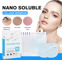 Masque facial hydratant au collagène nano soluble OEM Patchs de collagène fondant de haute pureté Dissolvant le film de collagène réduisant les rides