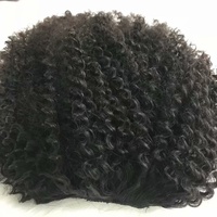 2025 nouvelle mode 100% vrais cheveux noirs humains queues de cheval afro crépus bouclés 8-24 pouces cheveux queues de cheval pour femme