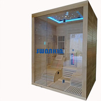 Ruang Sauna Terapi Garam Halo dengan Lampu Merah Inframerah, Ruang Ozone, Ruang Uap, Unit Kamar Mandi Prefab Spruce dengan Shower Uap